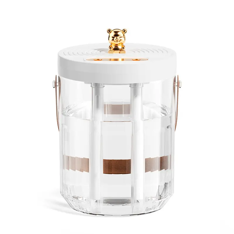 Dual Nozzle Mini Tabletop Air Purifier & Humidifier, 12.7x15.2cm Easy to Place, Minimal Desktop & Bedside Space, Quiet Mode, Eco-Friendly Materials, Leak-Proof, 1-Button Control, Sleep Aid for All Family Members Household Appliance