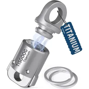 Titanium Quick Release Keychain Detachable Magnetic Key Holder 360°Rotatable 88LB Load Capacity
