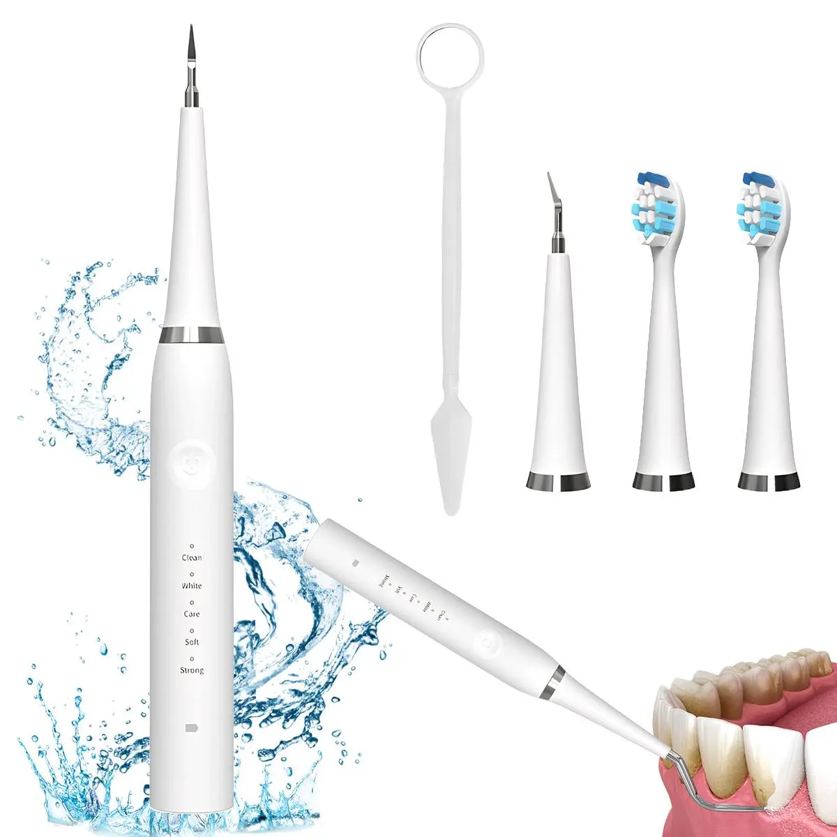 Ultrasonic Dental Plaque Remover for Humans & Pets - Professional Teeth Cleaning Kit for Tartar & Stain Removal, Safe & Gentle Electric Toothbrush for Cats, Dogs and People #SummerVibes