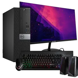 Dell OptiPlex 7050 Small Desktop Computer (SFF) PC | Intel i5 (3.8GHz Turbo) | 16GB DDR4 RAM | 500GB SSD + 1TB | WiFi-5G + BT | Win 10 Pro | New 24” Monitor | RGB Mouse Keyboard + Speakers (Renewed)