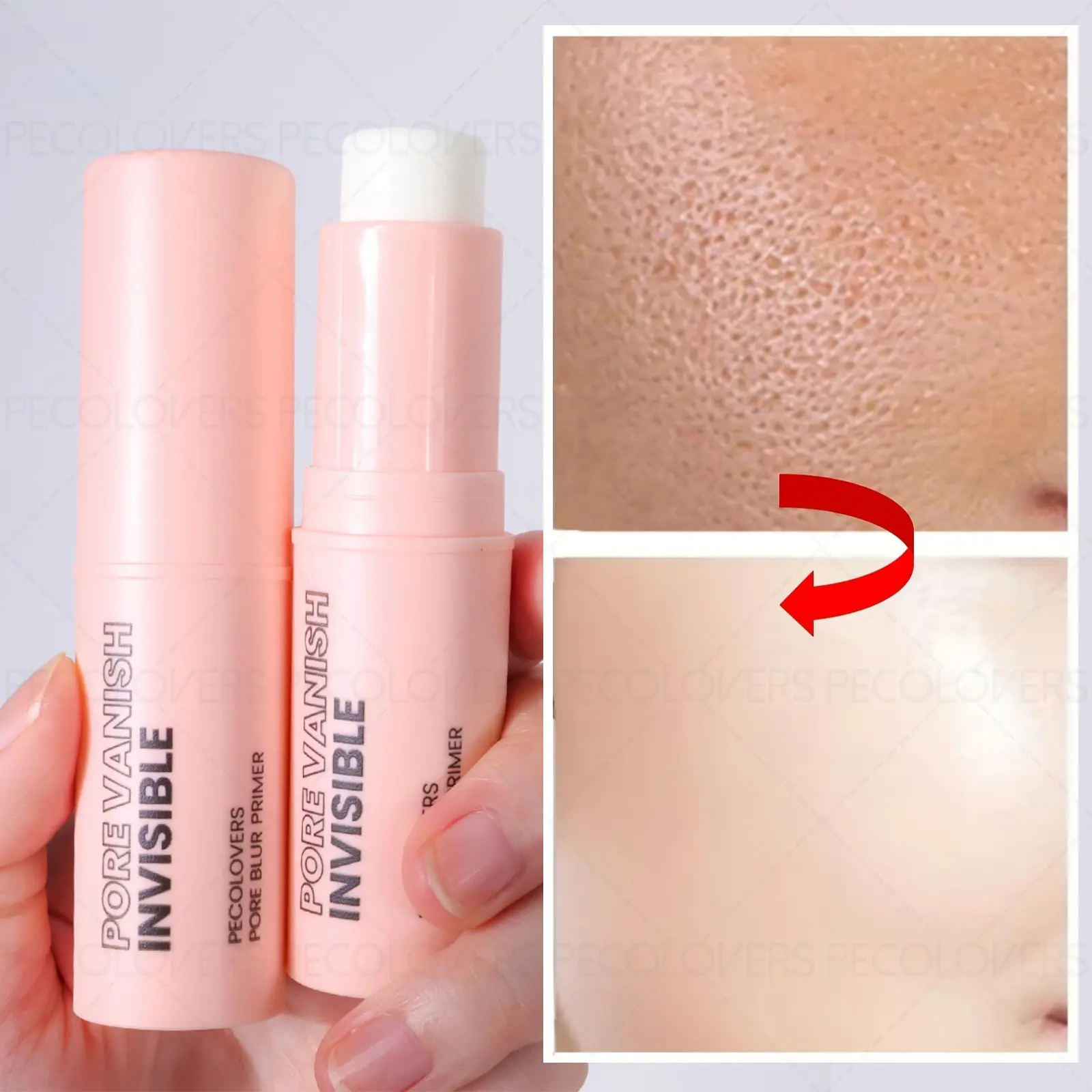 1PC Invisible Pore Makeup Primer, Facial Primer, Pore Minimizer, Restores Skin Smoothness, Mild Formula, Long-lasting Smoothness, Isolation Barrier, Soft Texture, Suitable for Daily Makeup, Poreless Primer