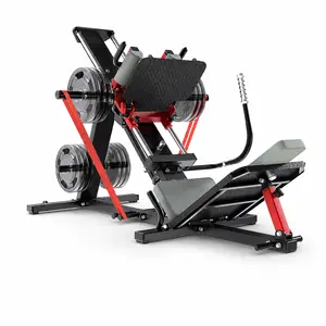 BEZLIVING  Hack Squat Leg Press Machine for Home Gym, 2-in-1 Adjustable Lower Body Workout Machine with Linear Bearing, Weight Storage, Heavy Duty Leg Exercise Equipment