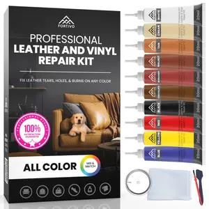 Leather and Vinyl Repair Kit for Furniture, Leather Scratch Repair for Upholstery and Boats, Easy Color Match, All-in-One Color Restorer for Jackets, Purses, and Shoes