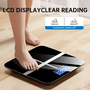 Digital Body Weight Scale, 396 LBS High Precision Bathroom Scale, HD LCD Screen with Temperature Display, KG/LB Switchable, Extra Wide Platform Accurate Electronic Weighing Scale