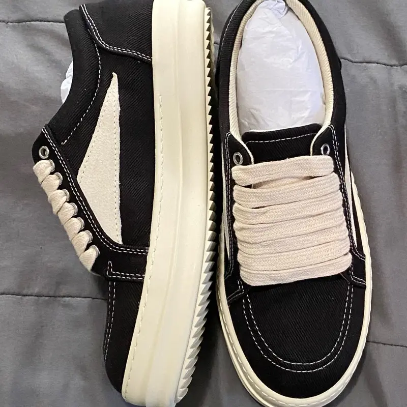 New Rick Owen Canvas Low Top Shoes