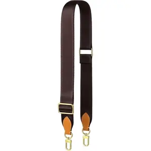 Adjustable Canvas Crossbody Strap for Designer Purse, Brown