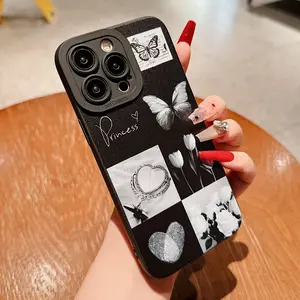 Butterfly Pattern Phone Case, Anti-drop Cellphone Protective Case, Total Protective Shockproof Mobile Phone Cover for iPhone 16 15 14 13 12 11 Pro Max