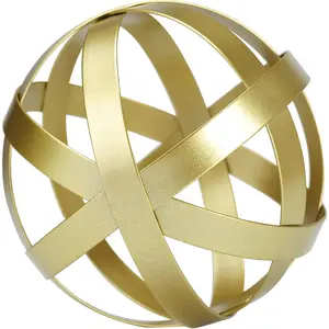 Living room and bedroom bookshelf coffee table gold decorations, modern style statue decorative ornaments, home decorations ( 4.5inch modern decorative balls)