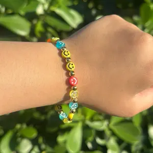 Smiley Face Beaded Bracelet