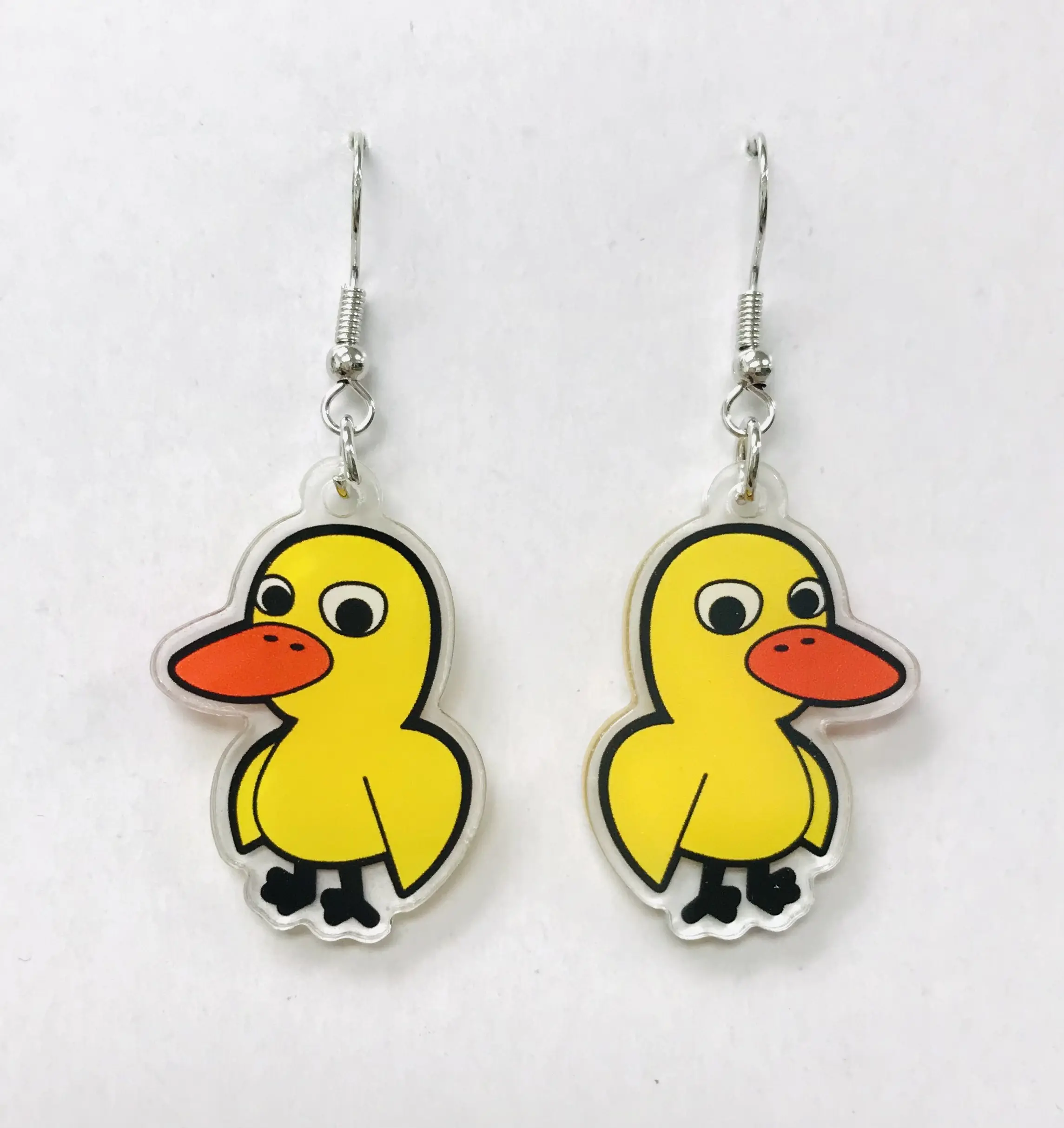 YELLOW DUCK EARRINGS, RUBBER DUCK GIFT