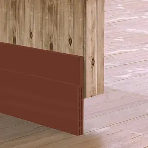 Upgrade Huge Gap Door Draft Stopper, 3-2/5"W Widened Door Sweep for Interior and Exterior Doors - Guard Against Drafts, Dust, Noise and Unwanted  (3-2/5"W x 39" L, Brown)