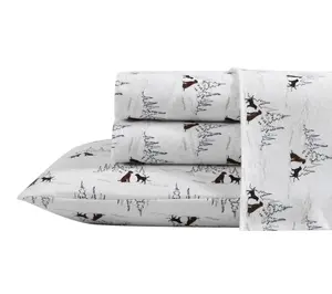 Eddie Bauer Dog Friends White Cotton Twin Sheet Set