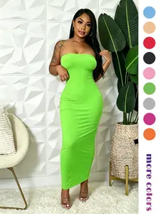 Ultra-Flattering Strapless Bodycon Maxi Dress with Buttery-Soft Stretchy Fabric, Smooths and Slims for Club Nights, Parties & Romantic Dates