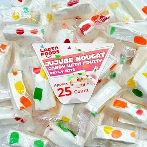 Jujube Nougat Candy | 9 Ounce Bag | Fruity Jelly Bits - Approx. 25 Count