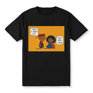 100% Pure Cotton Can I Kick It  Cartoon T-Shirt Motivational Men'S Tee With Fun Design Casual  Shirt Gift For Friends Summer Vibes Positive Affirmation T-Shirt Classic Fit Soft Smooth Fabric T-Shirt For Men And Women plus  size  top winter
