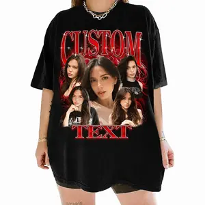 Custom Bootleg Rap T-Shirt Personalized 90s Graphic Tee with Custom Face and Name Birthday Gift for Him or Her Vintage Rap Aesthetic Trendy Streetwear Style Unique and Fun Gift Idea Unisex Fit Bold Personal Look All Seasons 100% Ring-Spun Cotton Classic