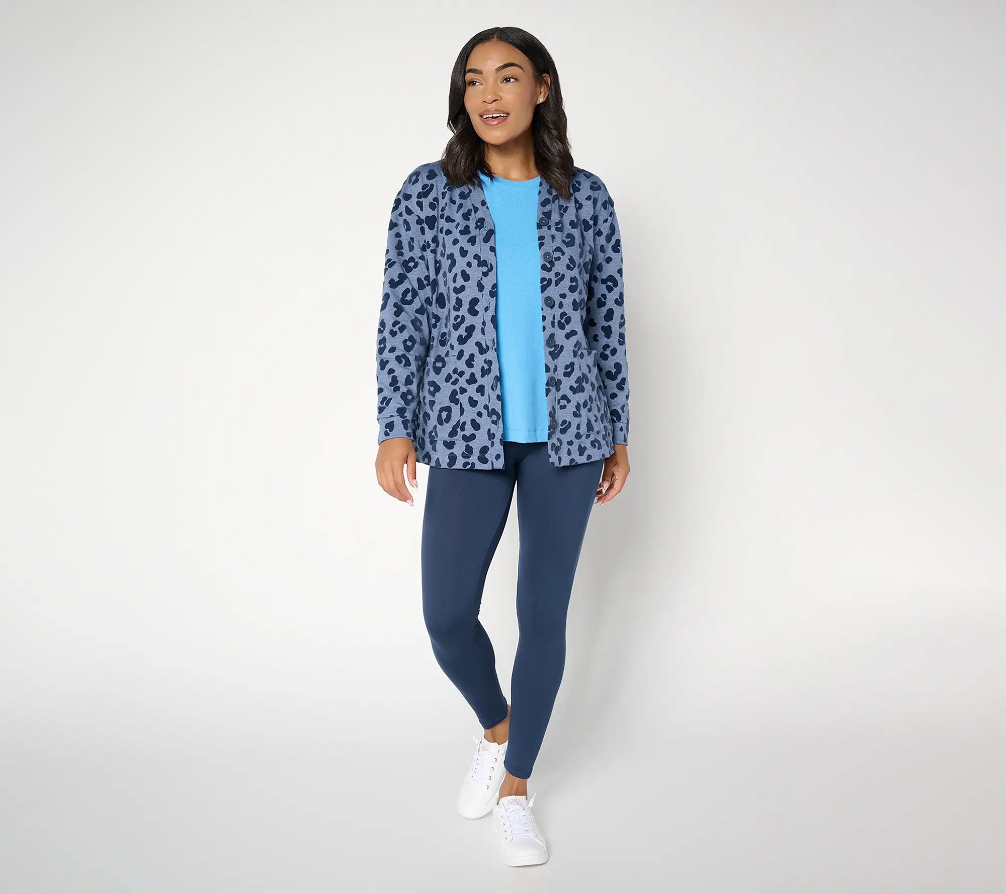 Cuddl Duds Regular Comfortwear Cardigan Lounge Set