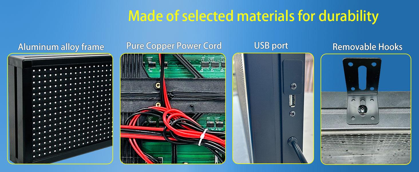 Programmable Scrolling Led Sign Message Board Outdoor Digital Signs For Business Display Screen Custom Advertising Store Marquee Electronic Word Light Wifi Control