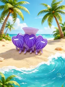 Palm Flower Claw Clip, Hawaiian Tropical Style, Large Acetate Hair Clip for Women, Perfect for Beach Vacation and Daily Use