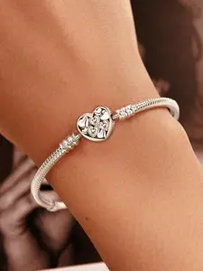 Heart Design Chain Bracelet, Fashionable Diy Jewelry for Women & Girls, Trendy All-match & Exquisite Jewelry for Birthday Gift, Heart Shaped Bracelet