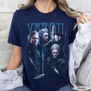 Streetwear Vergil Devil May Cry Vintage T Shirt  Gift For Woman and Man Unisex T Shirt