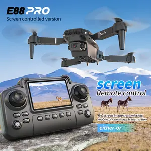 2026 New E88 PRO Drone Dual Camera HD WiFi FPV, Optical Flow Hover, One Key Return, 360° Flip, Foldable Quadcopter for Beginners