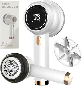 Rechargeable Fabric Shaver Electric Lint Remover with LEDDisplay and Large Capacity Container 3, Settings ControlShaver Easy-to-Grip Handle High-End Color Matching,Efficient Sweater and Lint Shaver for Clothes