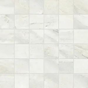 2 X 2 In Evolution Ice Matte Glazed Porcelain Mosaic
