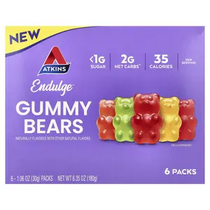Atkins Endulge™, Gummy Bears, 6 Packs, 1.06 oz (30 g) Each