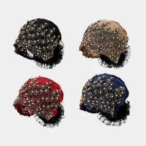 New Style Mother Flower Baotou Hat Summer Fashion White Hair Fashionable Hat Muslim Women Pullover Hat