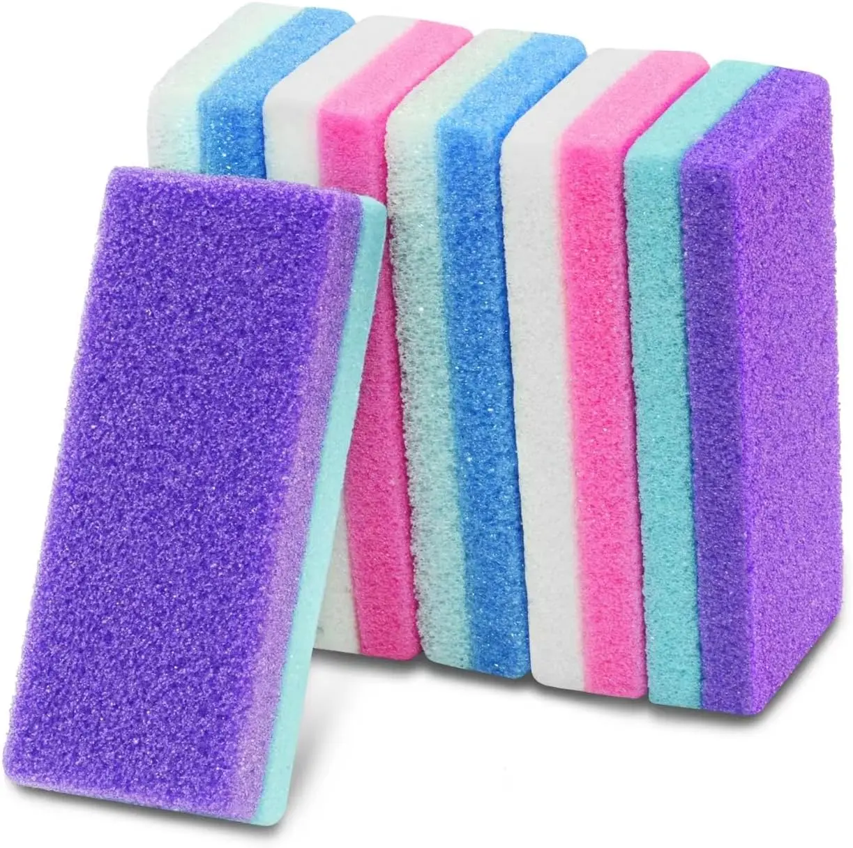 6Pcs Professional Pedicure Foot Pumice Stone for Feet Skin Callus Remover and Scrubber for Dead Skins Sided Foot File Set