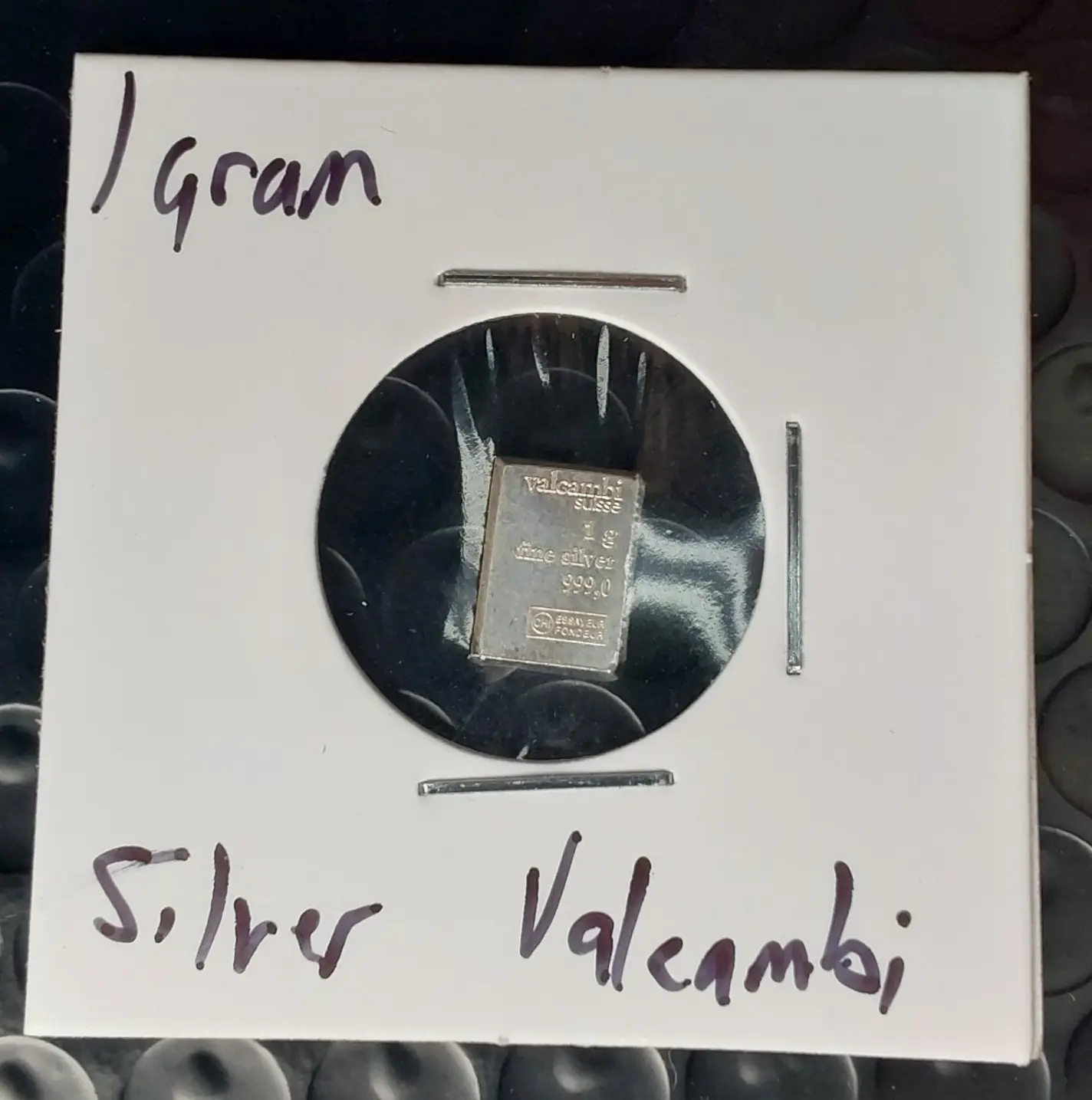 1 Gram Silver Valcambi .999 Pure Not Rounds