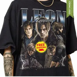[Sale up to 50%] [Free Ship] Limited Leon Kennedy T-Shirt, Resident Evil Requiem, RE9 Fan Tee