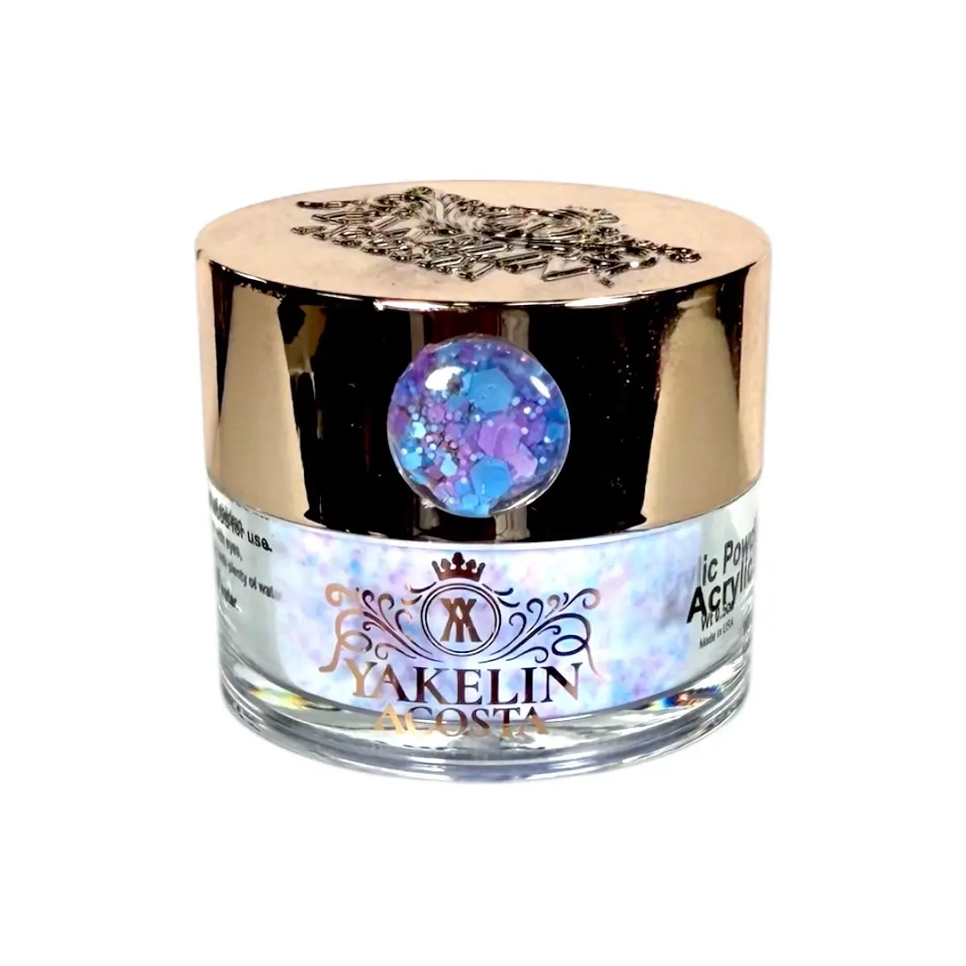 Luxury Glitter Mix Acrylic Powder - 9-Color Collection with Multi-Size Chunky Glitter, Iridescent Flakes, High Shine for DIY Easy At-Home Nails, 0.5 oz Nail Art Supplies, Diy Nails