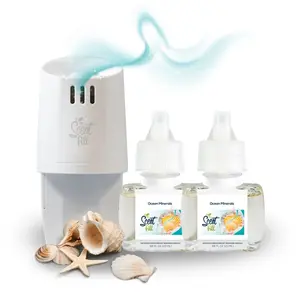 Ocean Minerals Plug in Refill Air Freshener Starter Kit With Scent Fill Warmer Aromatic Fruity Fragrance Light