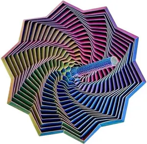 3D Printed Expanded Sensory Fidget Star with Handle 3d printed fidget toysNew Stress Relief Whirling Spiral Hypnotizing Visual Toy for Calming and Satisfying Sight Sound