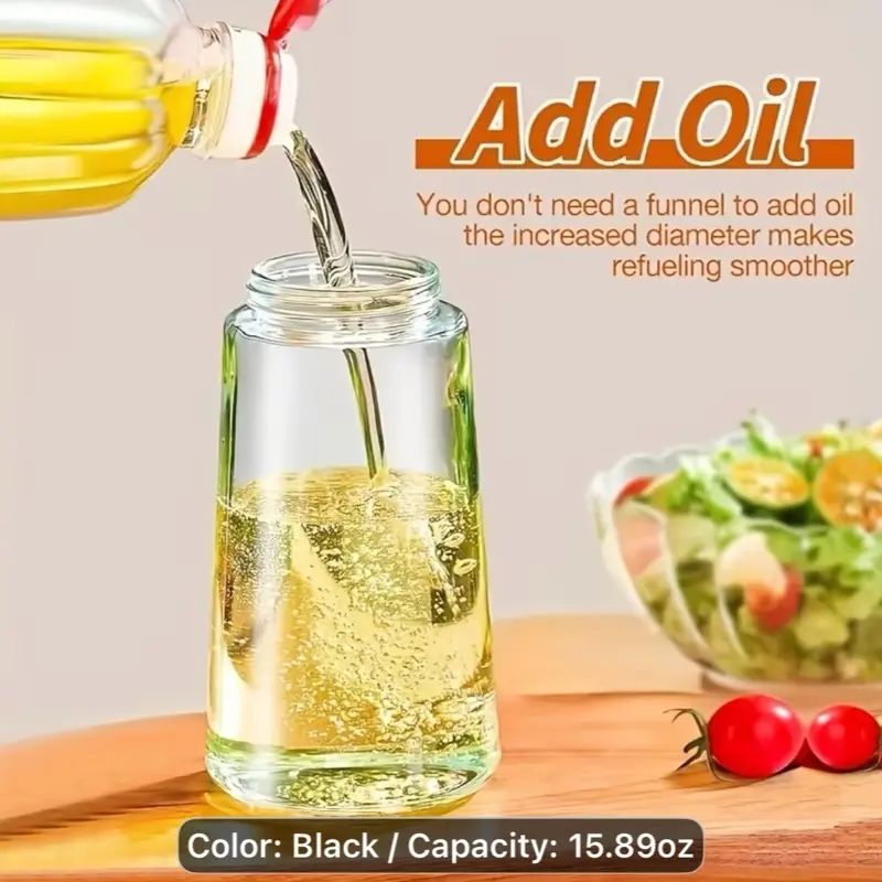 Olive Oil Vinegar Sprayer Dispenser 2-in-1 Olive Oil Sprayer & Dispenser Bottle – Leakproof Oil Bottle for Cooking, BBQ, Air Fryer & Salad