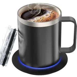 Self-Heating Coffee Mug,12oz/350ml Heated Mug with Double-Layer 18/8 Stainless Steel,USB Powered Coffee Cup Warmer,Coffee Gifts,Appreciation Gifts