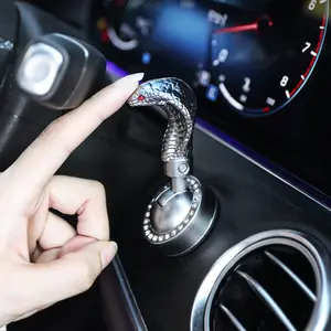 Car One-Button Start Cover Snake Head Ignition Lever Engine Stop Push Rod Interchangeable Knob Universal Interior Accessories Enhance Car Dignity Fashion Elegant