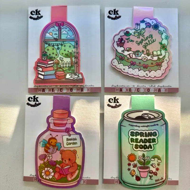 Holographic Spring Magnetic Bookmarks