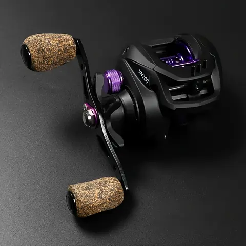 VN Series Unisex Ambidextrous Grip Aluminium Baitcasting Reel - Strong Fishing Reel with 6.5:1 Ratio, 18lb High Drag Force, 285g Weight, Durable Polyamide Nylon Build, Black, for Freshwater-Saltwater Use, Reels