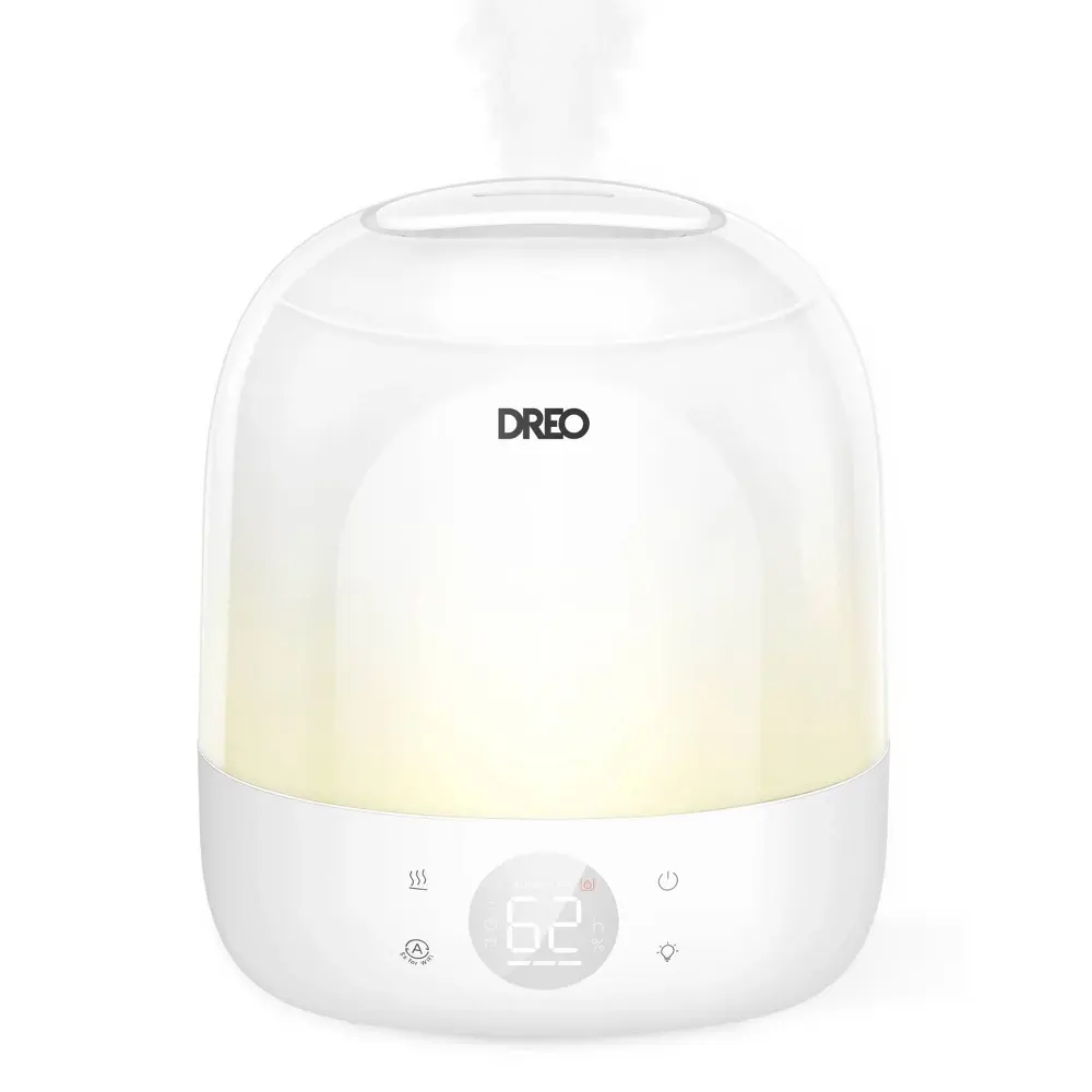 DREO Smart Humidifier with Customizable RGB Light Top Fill Ultra Quiet 28dB for Bedroom – 0.8gal