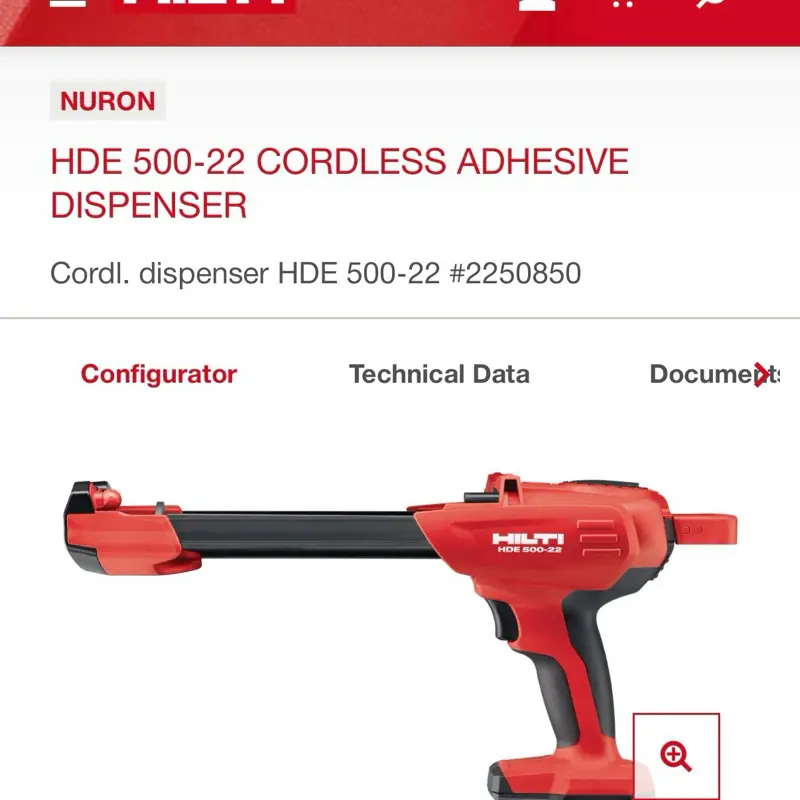 HDE 500-22 CORDLESS ADHESIVE DISPENSER (tool only)