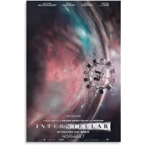 Interstellar Movie Posters Cool Art Poster Poster Decorative Painting Canvas Wall Art Living Room Posters Bedroom Painting 12x18inch(30x45cm)
