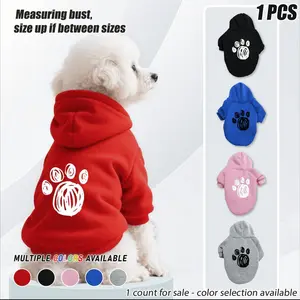 Pet dog sweatshirt, Sweater, Puppy, pullover style, bear paw print, suitable for small to medium-sized pet dogs, Winter Hoodie with Multi Color, Breathable Soft Fabric, Machine Washable, Suitable for Outdoor Walking & Shopping, Sizes S-2XL Available