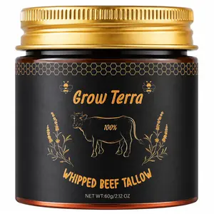 Grow Terra Grass-Fed Beef Tallow & Manuka Honey Balm|Anti-Wrinkle&Skin Protection|Nourishing Face Cream & Body Lotion, Multi-use Balm|Line Smoothing Hydrating Moisturizer with 100% Natural Ingredients #SummerVibes