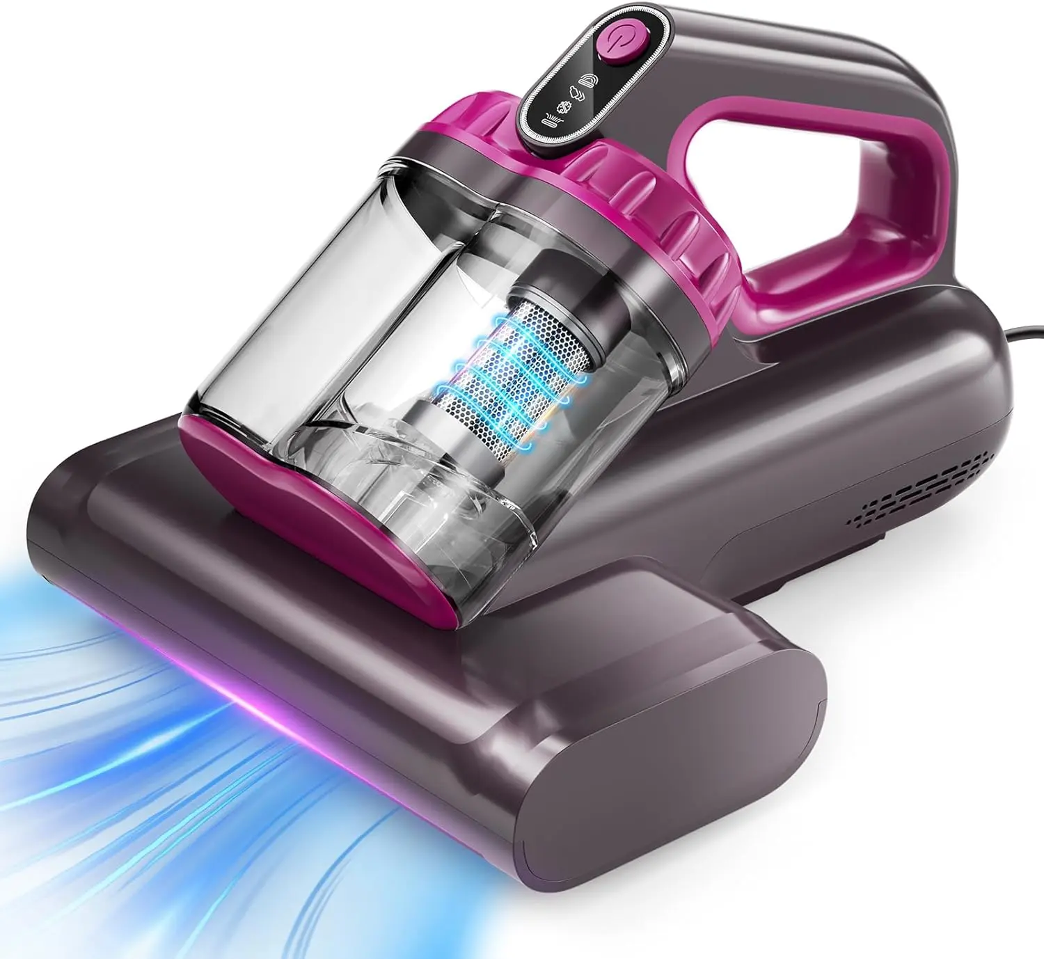 High Power Mattress Vacuum Cleaner with 17Kpa Suction and 650W Motor, UV C Light and Ultrasonic Heating at 145F, 80000 RPM Brushroll for Deep Cleaning Beds, Pillows, Cribs and Sofas, Home Essential for Hygiene and Wellness