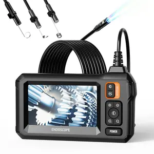 [Father’s Day Gift] Car Repair Endoscope Inspection Camera, 4.3" HD Screen Automotive Borescope with 16.5FT Semi-Rigid Cable, 8 LED Lights for Engine Bay Diagnostics & Auto Repair