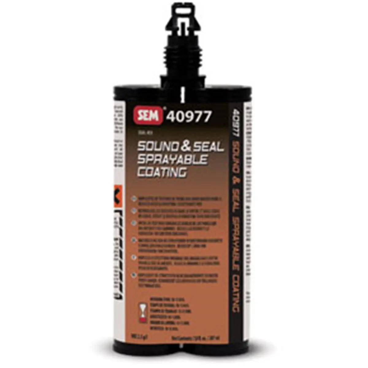 SEM Products 40977 Sound and Seal Sprayable Coating - 1 lbs Spray Coating Agent Multipurpose Adhesives, Sound-Dampening Multipurpose Adhesives, for Interior or Exterior Seams, 30-Minute Curing Time