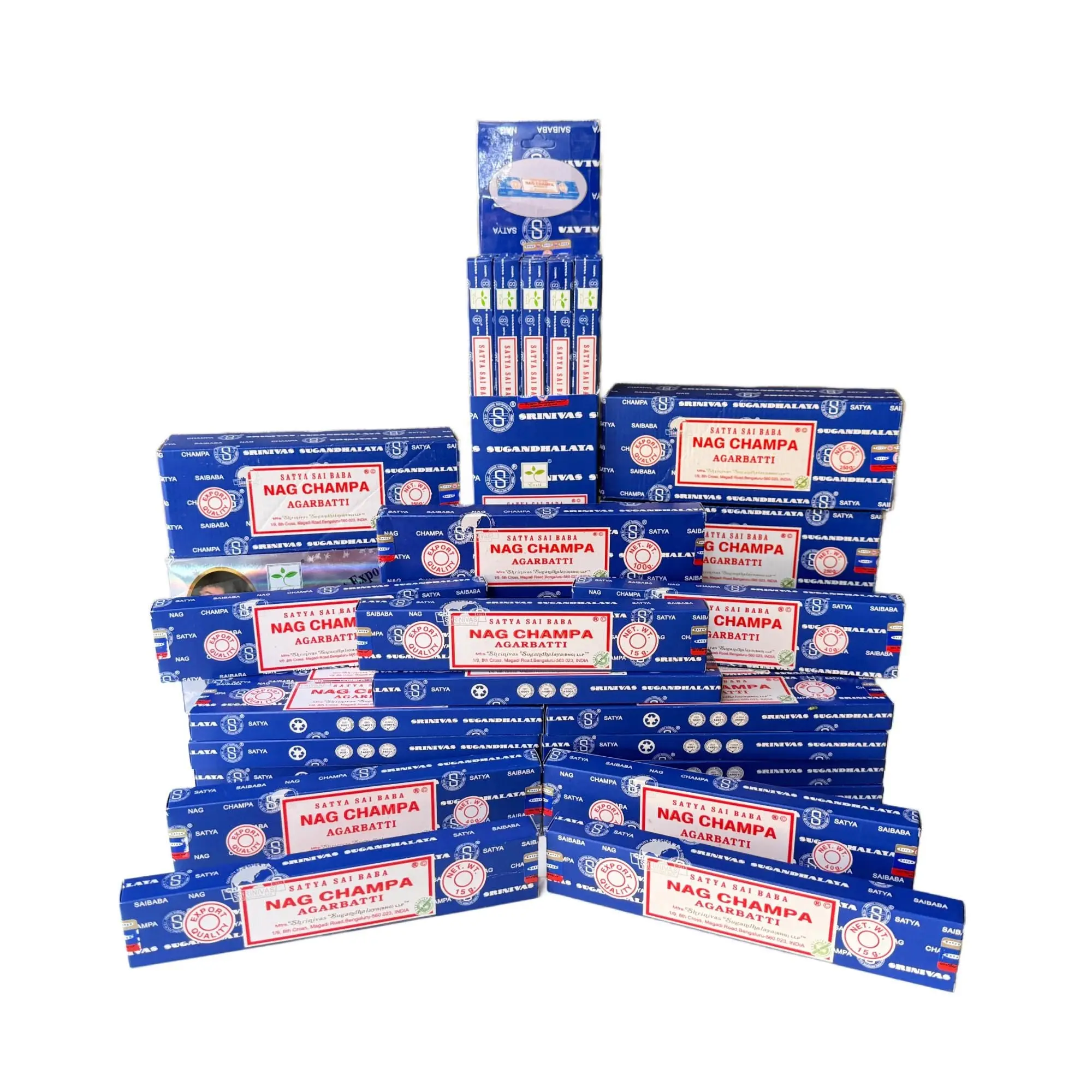 Satya Nag Champa Scented Incense Sticks - Hand-Rolled Masala-Style Aroma, Floral-Earthy Fragrance, Long Burn Time, Hand-Packed Bundles, Varied Weights (10g,15g,40g,100g,250g) - Home Fragrances, Meditation, Religious Supply Gift